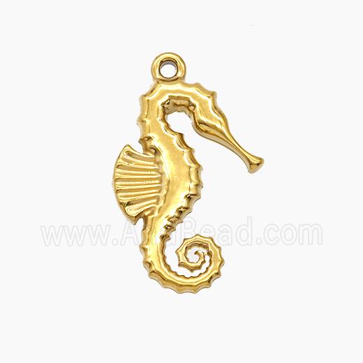 Stainless Steel Seahorse Pendant Gold Plated