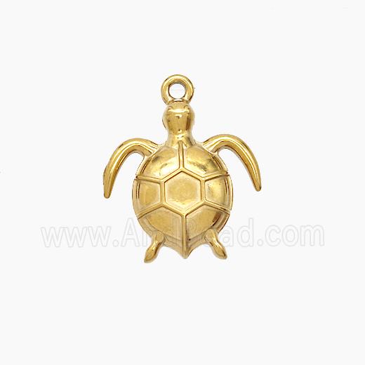 Stainless Steel Tortoise Pendant Gold Plated