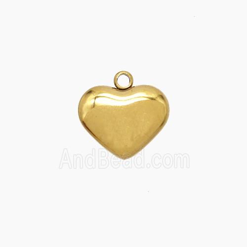 Stainless Steel Heart Pendant Gold plated