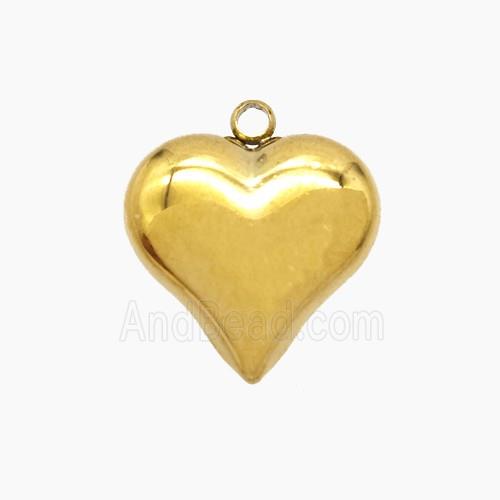 Stainless Steel Heart Pendant Gold plated
