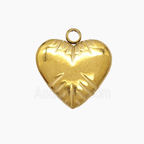 Stainless Steel Heart Pendant Gold plated