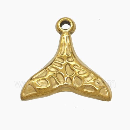 Stainless Steel Mermaid-Tail Pendant Gold Plated