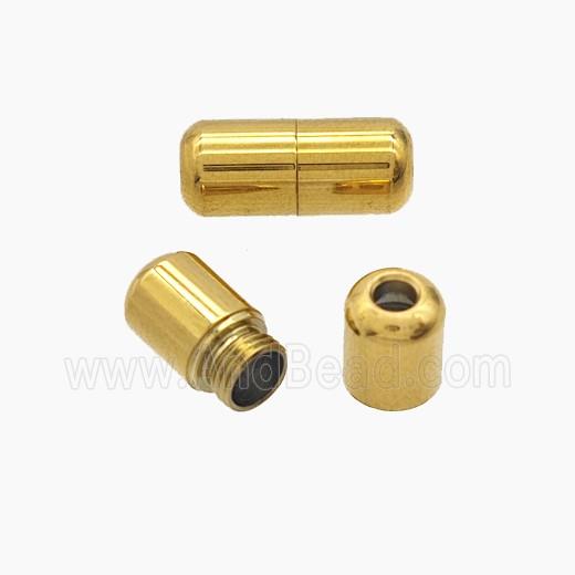 Stainless Steel Cord End Screw Gold plated
