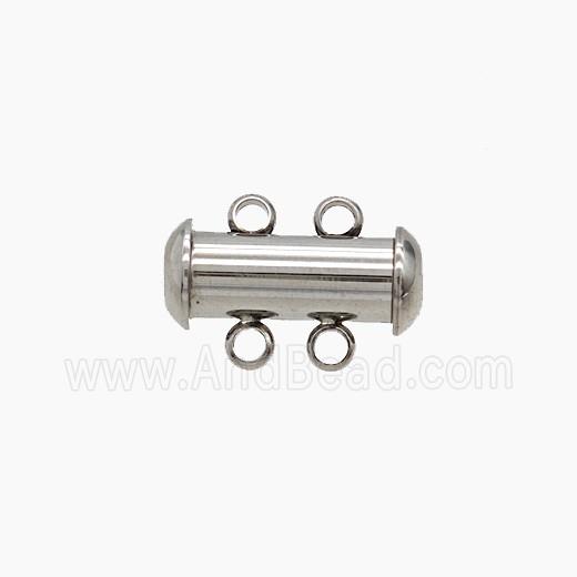Raw Stainless Steel Clasp 2Strings Magnetic
