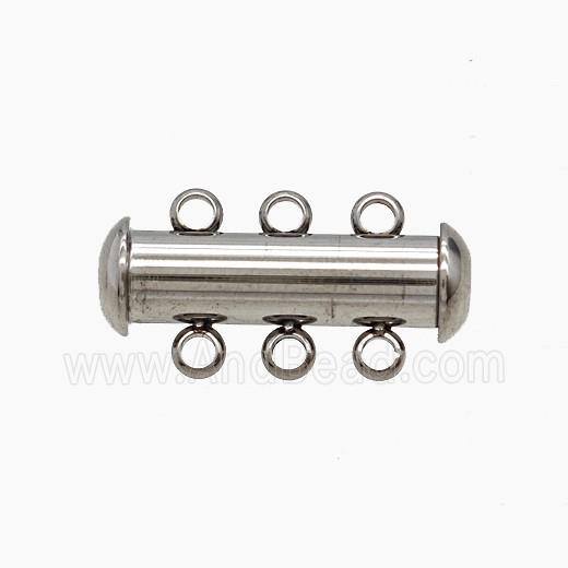Raw Stainless Steel Clasp 3Strings Magnetic