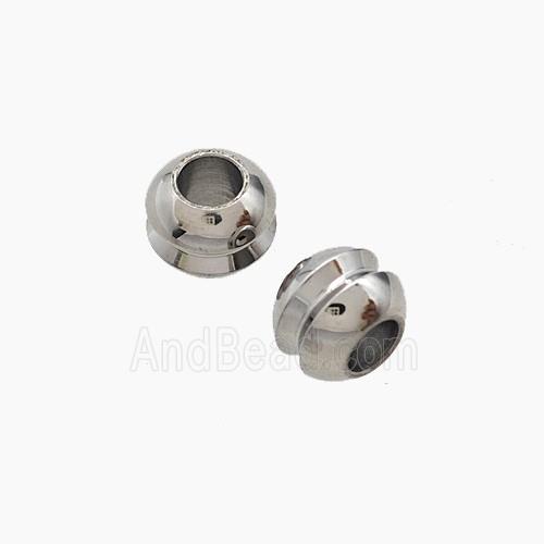 Raw Stainless Steel Rondelle Beads