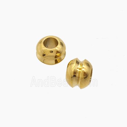Stainless Steel Rondelle Beads Gold plated