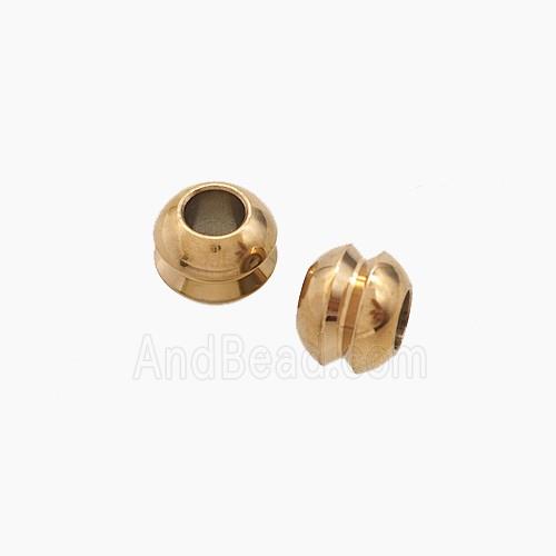 Stainless Steel Rondelle Beads Gold plated