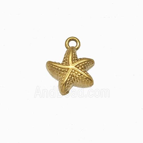 Stainless Steel Starfish Pendant Gold Plated