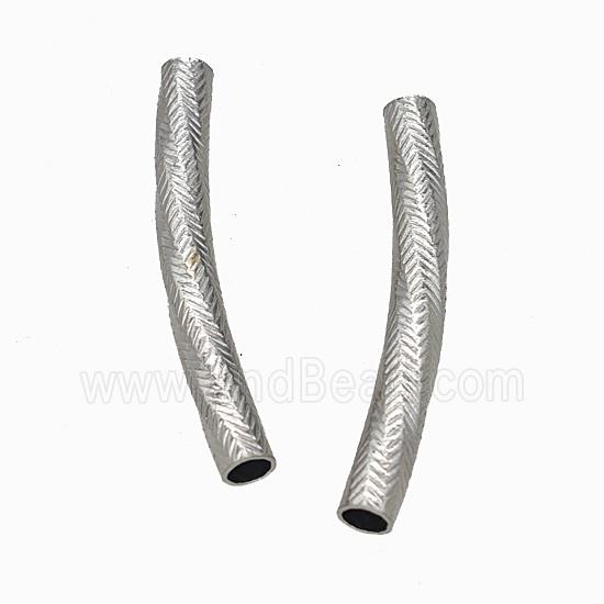 Raw Stainless Steel Tube Beads Curving Large Hole