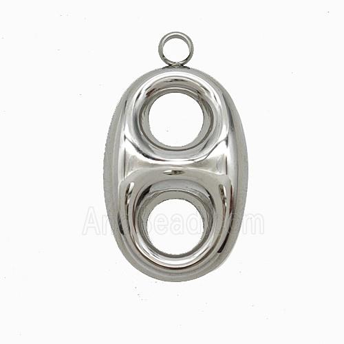 Soda Pop Pull-tab Charms Raw Stainless Steel Pendant