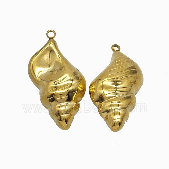 Conch Shell Charms Stainless Steel Pendant Gold Plated