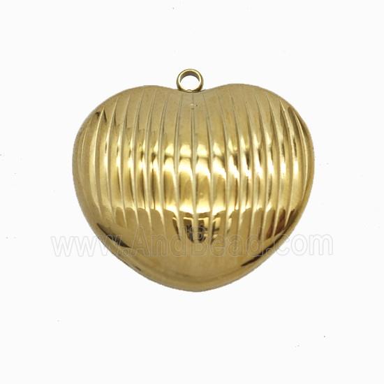 Stainless Steel Heart Pendant Gold Plated