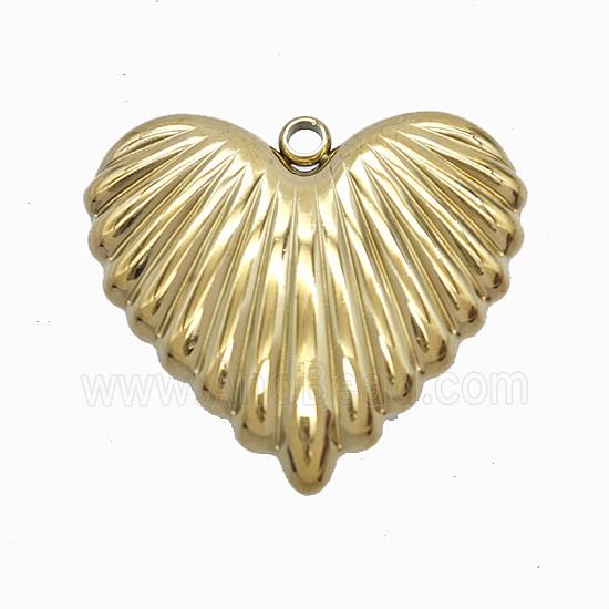 Stainless Steel Heart Pendant Gold Plated