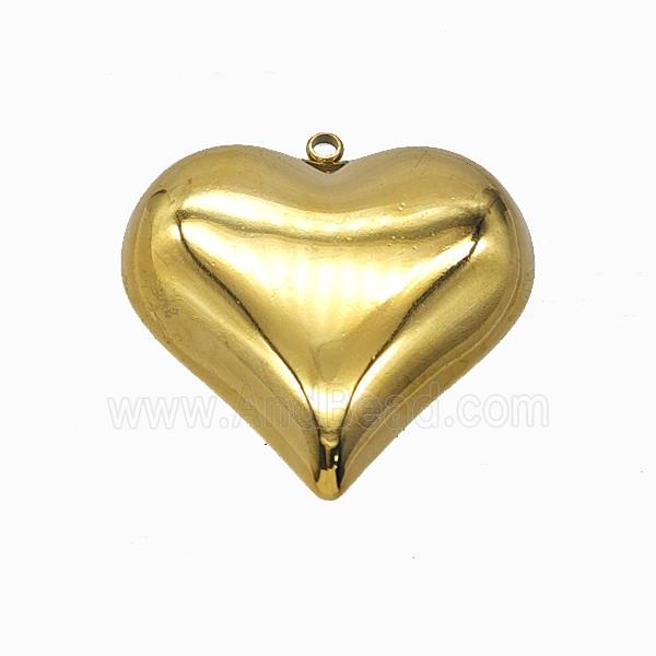 Stainless Steel Heart Pendant Gold Plated