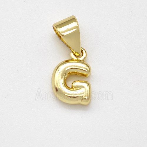Stainless Steel Letter-G Pendant Gold Plated