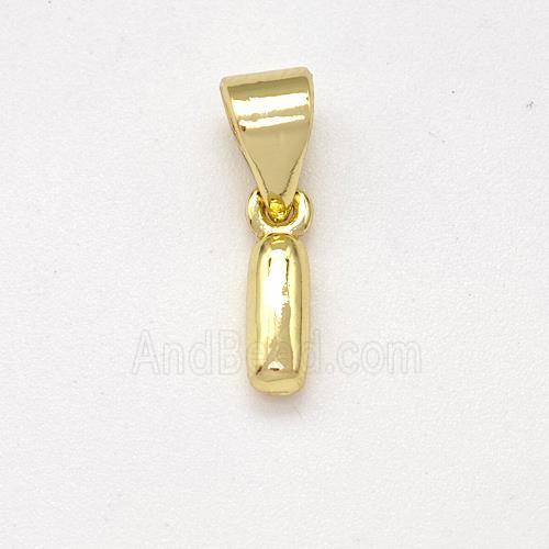 Stainless Steel Letter-I Pendant Gold Plated