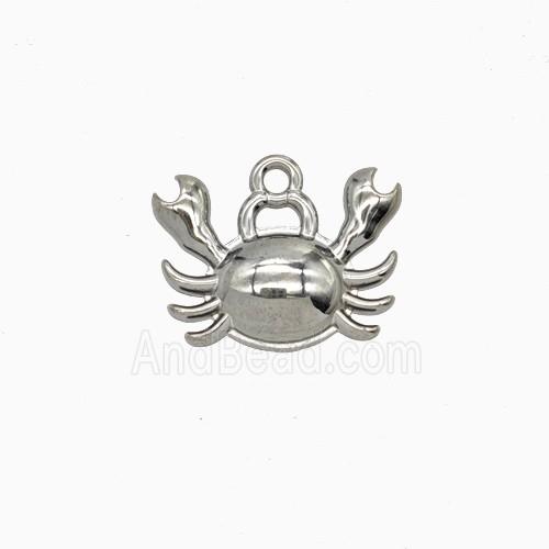 Raw Stainless Steel Crab Pendant