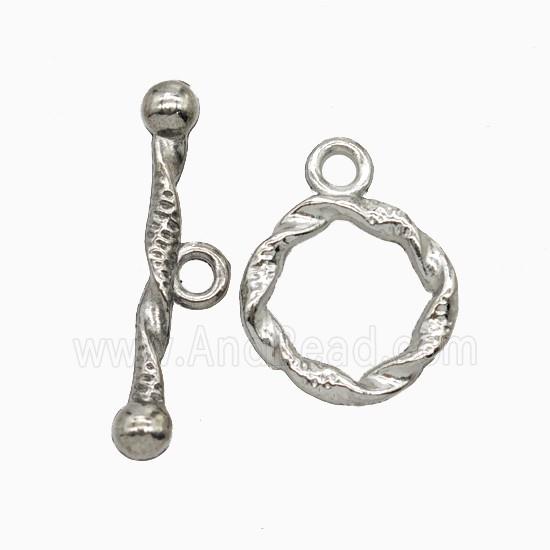 Raw Stainless Steel Toggle Clasp