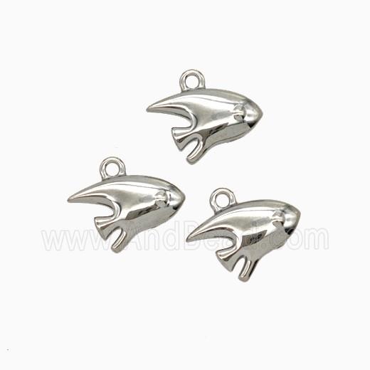 Raw Stainless Steel Fish Pendant