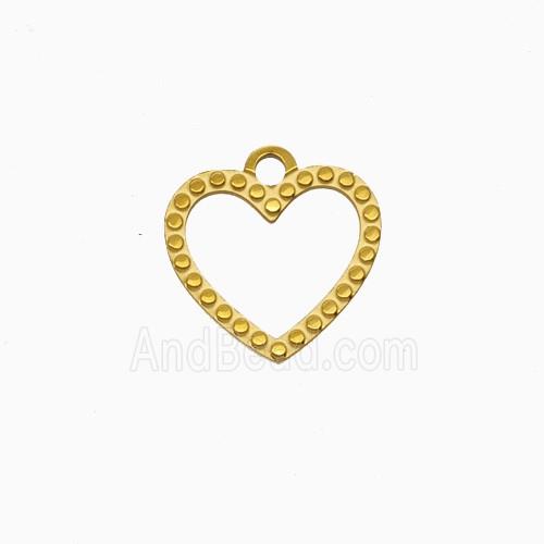 Stainless Steel Heart Pendant Gold plated