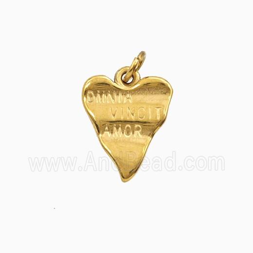 Stainless Steel Heart Pendant Gold plated