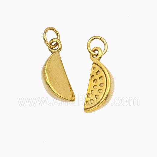 Stainless Steel Watermelon Pendant Gold plated