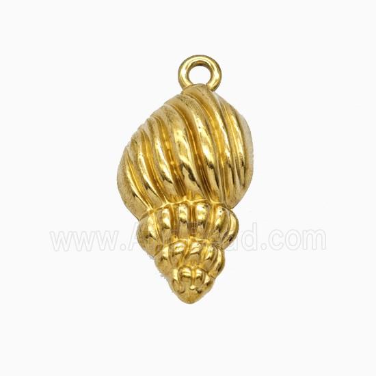Stainless Steel Conch Shell Pendant Gold Plated