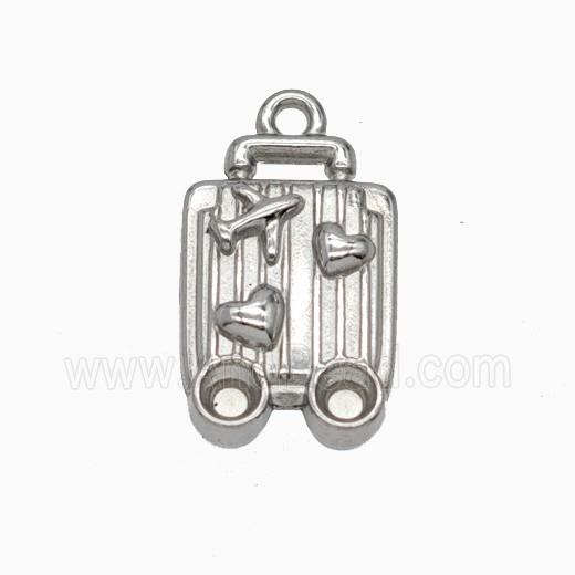 Raw Stainless Steel Travel Box Pendant Suitcase