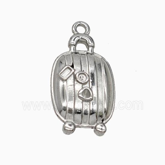 Raw Stainless Steel Travel Box Pendant Suitcase