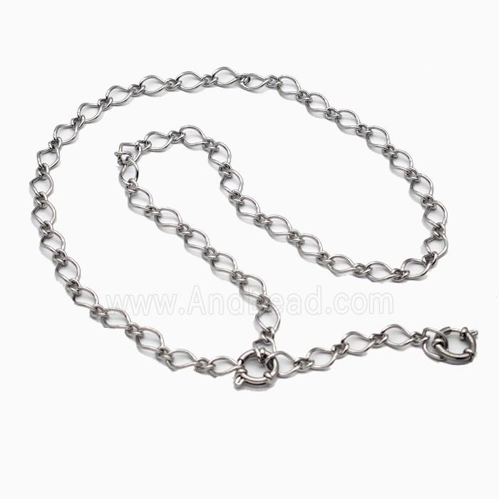 Raw Stainless Steel Necklace Chain