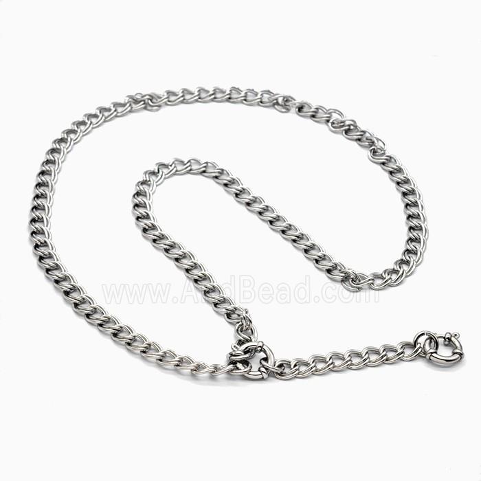 Raw Stainless Steel Necklace Chain