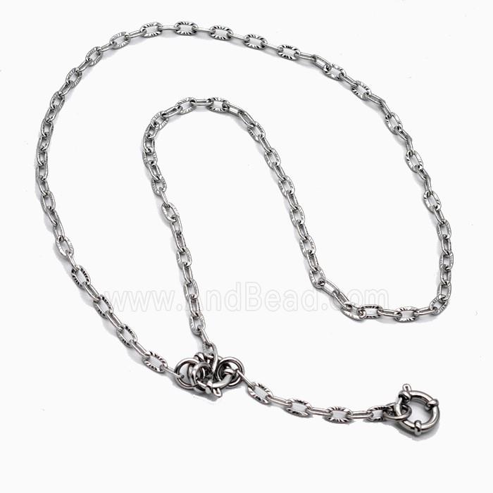 Raw Stainless Steel Necklace Chain