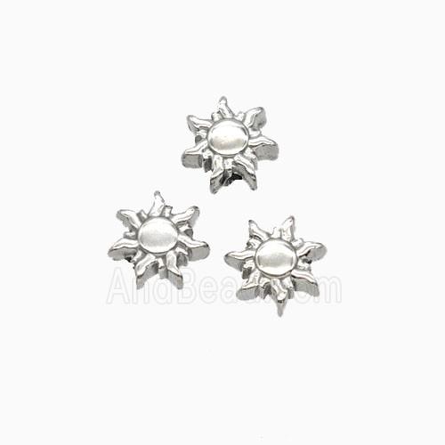Raw Stainless Steel Sun Beads