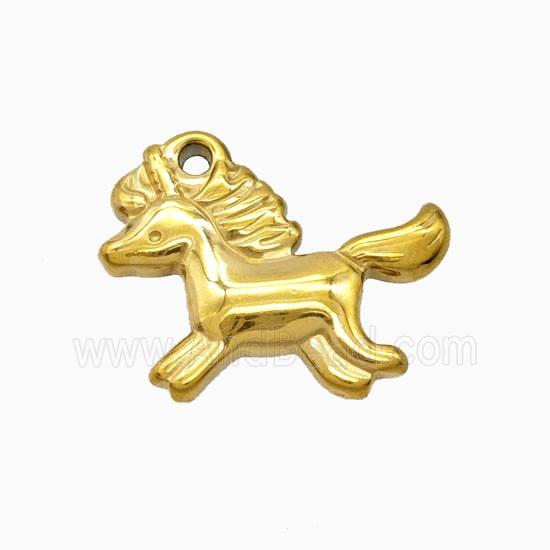 Stainless Steel Horse Pendant Gold Plated