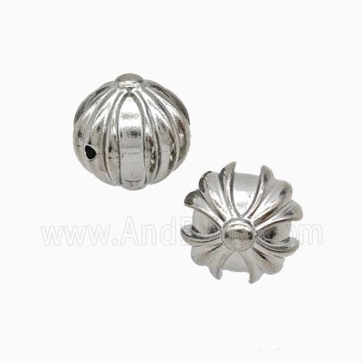 Raw Stainless Steel Round Beads