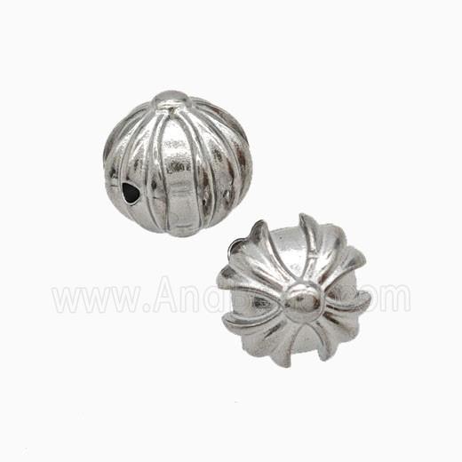 Raw Stainless Steel Round Beads