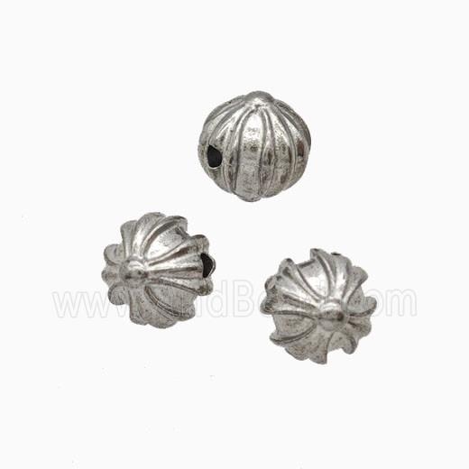 Raw Stainless Steel Round Beads