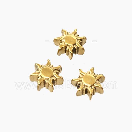 Stainless Steel Sun Beads Gold Plated