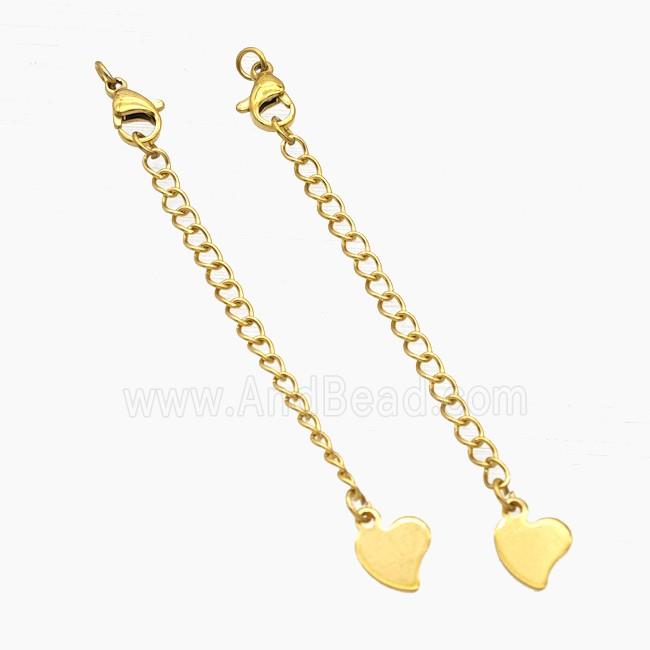 Stainless Steel Necklace Extender Gold Plated