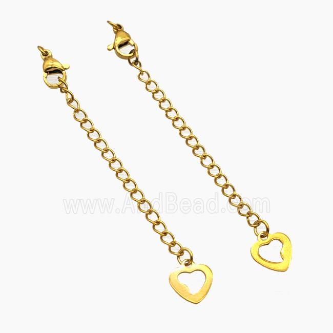 Stainless Steel Necklace Extender Gold Plated