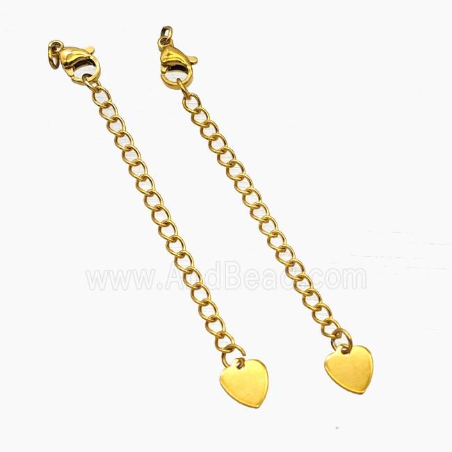 Stainless Steel Necklace Extender Gold Plated
