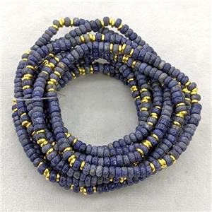 Natural Blue Lapis Bracelets Stretchy Rondelle, approx 4mm