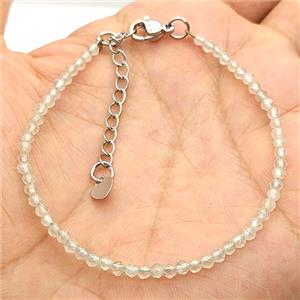 Natural Prehnite Bracelet With Copper Clasp, approx 3mm, 17-22cm length