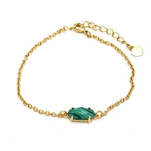 Gemstone Bracelet, Gold Plated, approx 7-14mm, 19-24cm length