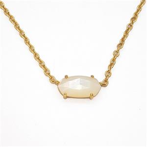 Gemstone Bracelet, Gold Plated, approx 7-14mm, 45-50cm length