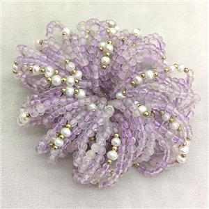 Purple Amethyst Rings Stretchy, approx 3mm, 18mm dia