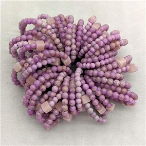 Purple Phosphosiderite Rings Stretchy, approx 3mm, 18mm dia