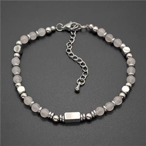 Clear Quartz Bracelet Adjustable, approx 4.5mm, 18-23cm length