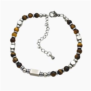 Tiger eye Stone Bracelets Adjustable, approx 4.5mm, 18-23cm length